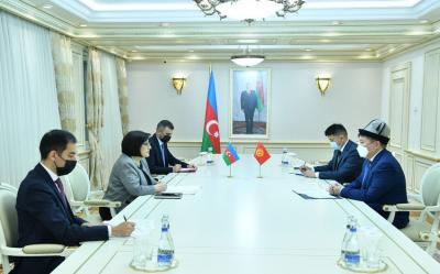Milli Məclisin sədri Qırğızıstan səfiri ilə görüşüb