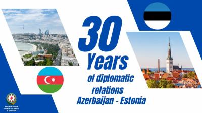 Azərbaycanla Estoniya arasında diplomatik əlaqələrin qurulmasından otuz il ötür