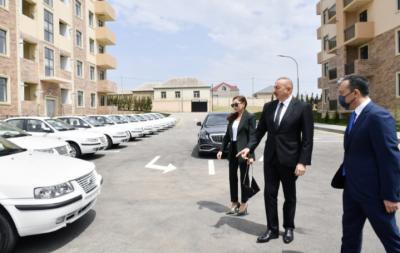 Prezident və xanımı yeni yaşayış kompleksinin açılışında iştirak ediblər - Yenilənib