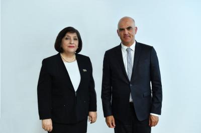 Sahibə Qafarova İsveçrə Konfederasiyasının Vitse-prezidenti ilə görüşüb