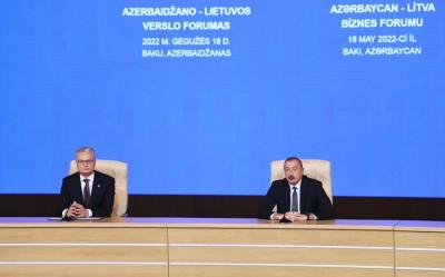 Prezident İlham Əliyev: "Açıq dənizə çıxışı olmasına baxmayaraq, Azərbaycanı önəmli nəqliyyat mərkəzinə çevirdik"