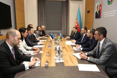 Nazir Rəşad Nəbiyev Estoniya parlamentinin sədri Yuri Ratasla görüşüb