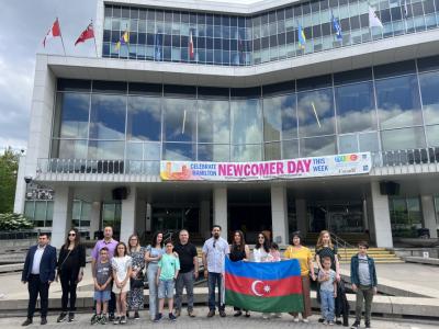 Kanadanın Hamilton şəhərində Azərbaycan bayrağı ucaldılıb