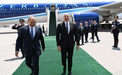 Prezident İlham Əliyev Özbəkistana dövlət səfərinə gedib