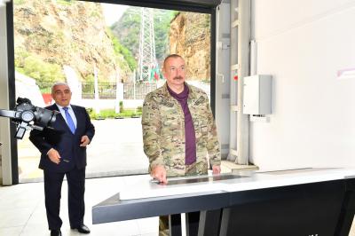 Prezident “Kəlbəcər-1” kiçik SES-in açılışında iştirak edib -  Yenilənib