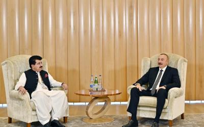 Prezident İlham Əliyev Pakistan Senatının sədrini qəbul edib -  Yenilənib