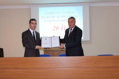 AMEA-nın Naxçıvan Bölməsinin yaradılmasının 20 illiyi qeyd olunub