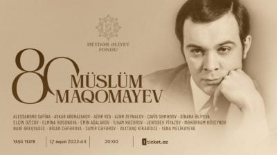 Müslüm Maqomayevin 80 illik yubileyinə həsr olunmuş xatirə gecəsi keçiriləcək