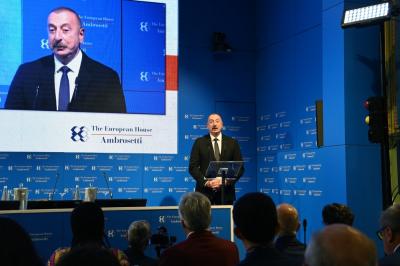 Prezident İlham Əliyev: Bu il biz İtaliya bazarına 10 milyard kubmetrə yaxın qaz ixrac etməyi planlaşdırırıq