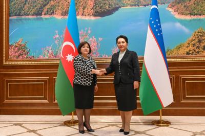 Sahibə Qafarova Özbəkistan Ali Məclisi Senatının sədri ilə görüşüb