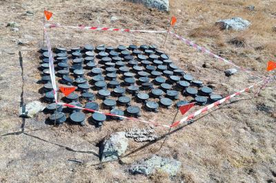 Laçında ermənilərin basdırdığı daha 100 mina zərərsizləşdirilib -  Foto