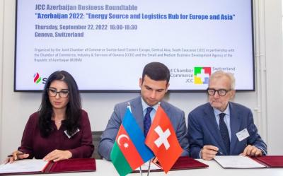 İsveçrədə Azərbaycanın enerji və logistika potensialı təqdim edilib