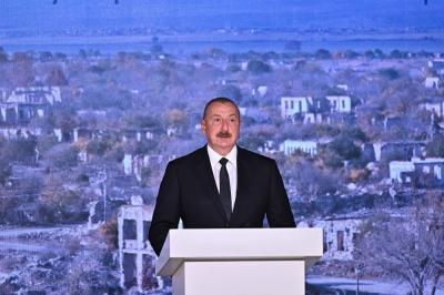 Ağdamda Azərbaycan Milli Şəhərsalma Forumu başlayıb, Prezident çıxış edib - Yenilənib -1