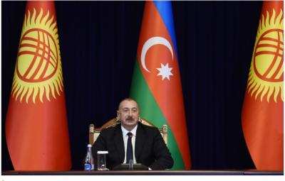 Prezident: "Azərbaycan-Qırğızıstan əməkdaşlığının əlamətdar məqamları münasibətlərin qardaş xarakterini ifadə edir"
