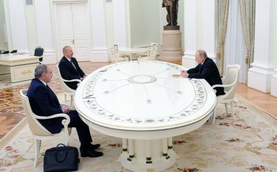 Rusiya XİN: Putin Azərbaycan və Ermənistan liderlərini üçtərəfli sammitə dəvət edib