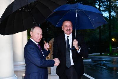 Soçidə Azərbaycan və Rusiya prezidentləri arasında ikitərəfli görüş keçirilib -  Yenilənib (foto)