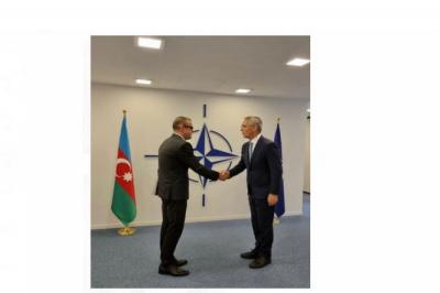 Stoltenberq Azərbaycanın NATO-dakı nümayəndəsinin etimadnaməsini qəbul edib