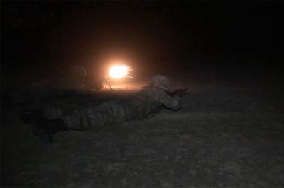 "Qardaş yumruğu" təlimində gecə vaxtı tapşırıqlar icra edilib - Video
