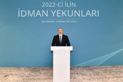 Prezident ötən ilin idman yekunlarına həsr olunmuş mərasimdə iştirak edib - YENİLƏNİB