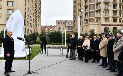 Prezident Tofiq Quliyevin abidəsinin açılışını edib - YENİLƏNİB