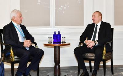 Azərbaycan Prezidenti Münxendə "Leonardo" şirkətinin baş icraçı direktoru ilə görüşüb - YENİLƏNİB