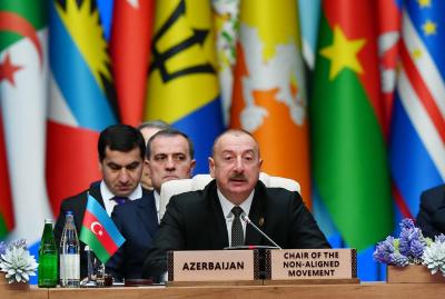 İlham Əliyev: "Qoşulmama Hərəkatının sədri olaraq məqsədimiz ədaləti və beynəlxalq hüququ müdafiə etməkdir"