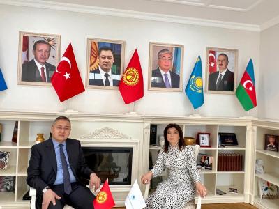 Günay Əfəndiyeva Qırğız Respublikası Prezidentinin xüsusi nümayəndəsi ilə görüşüb