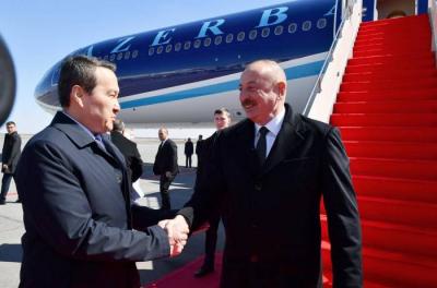 Astanada Prezident İlham Əliyevin rəsmi qarşılanma mərasimi olub