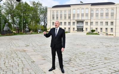 İlham Əliyev: "Ulu Öndərin ən böyük arzusu Şuşanı, Qarabağı və Zəngəzuru azad görmək idi"