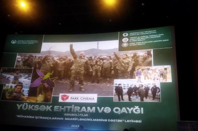 “Yüksək ehtiram və qayğı” filminin təqdimatı keçirilir