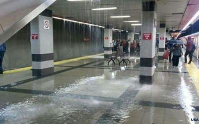 Ankara metrosunu su basdı