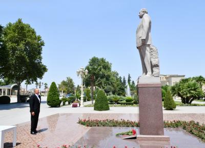 İlham Əliyev Bərdə rayonuna səfər edib