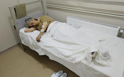 Yaralı erməni qadın hərbi hospitala təxliyə edilib