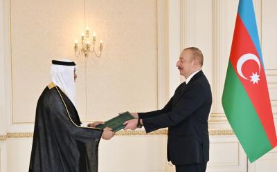 Prezident Səudiyyə Ərəbistanının ölkəmizdə yeni təyin olunmuş səfirinin etimadnaməsini qəbul edib