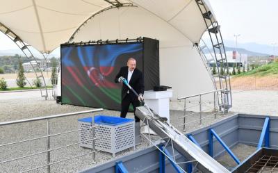 Prezident Füzuli şəhərində ikinci yaşayış kompleksinin təməlini qoyub  - YENİLƏNİB