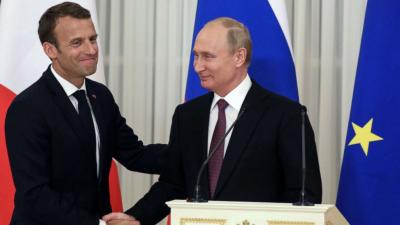 Britaniya Makronun Putinlə təmaslarından narazıdır