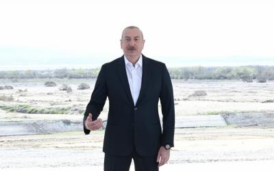 İlham Əliyev: "İnfrastruktur layihələri arasında Şirvan suvarma kanalının xüsusi əhəmiyyəti var"