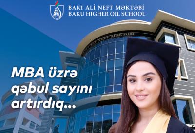Bakı Ali Neft Məktəbində MBA ixtisasları üzrə qəbul sayı artırılıb