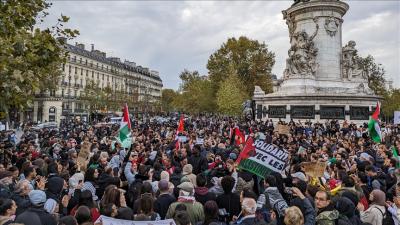 Parisdə Fələstinə dəstək nümayişi keçirilib