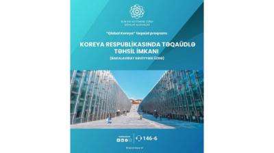 Koreya Respublikasında təqaüdlə təhsil imkanı