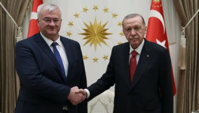 Ərdoğan Ukraynanın xarici işlər naziri Andrey Sibihanı qəbul edib