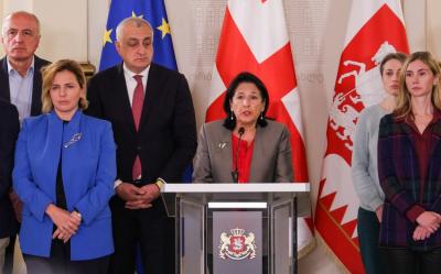 Salome Zurabişvili parlament seçkilərinin nəticələrini tanımaqdan imtina edib