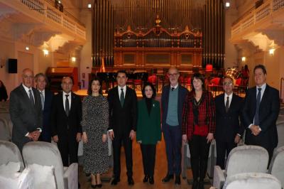 Mədəniyyət naziri Romada Santa Çeçiliya Konservatoriyasında olub