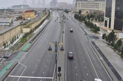 Hazırda Bakı yollarındakı vəziyyət - FOTOLAR