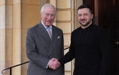 Zelenski Böyük Britaniya Kralı III Çarlz ilə görüşüb