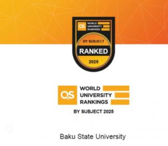 BDU ilk dəfə QS reytinqində iki müxtəlif ixtisas üzrə yer alıb
