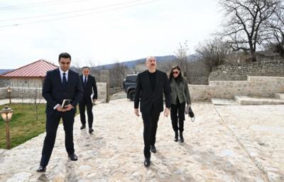 Prezident və birinci xanım Mehriban Əliyeva Şuşada bir sıra açılışlarda iştirak edib -  YENİLƏNİB