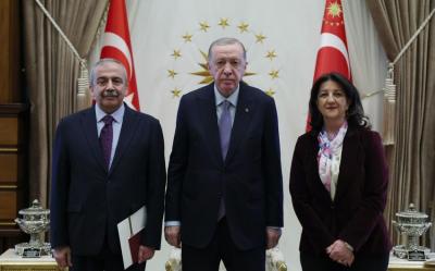 Ərdoğan DEM partiyası ilə "Terrorsuz Türkiyə" məqsədinə nail olmaqla bağlı prosesi müzakirə edir