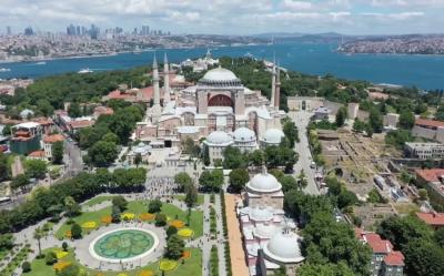 Ayasofya məscidinin günbəzində əsaslı bərpa işlərinə başlanılıb