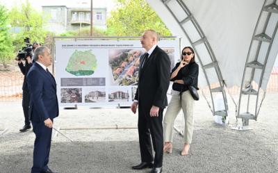 Şuşada inşa ediləcək dördüncü yaşayış kompleksinin təməli qoyulub -  YENİLƏNİB